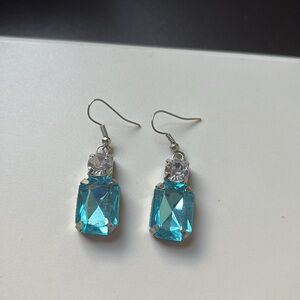 Elegant Blue Diamond Earrings